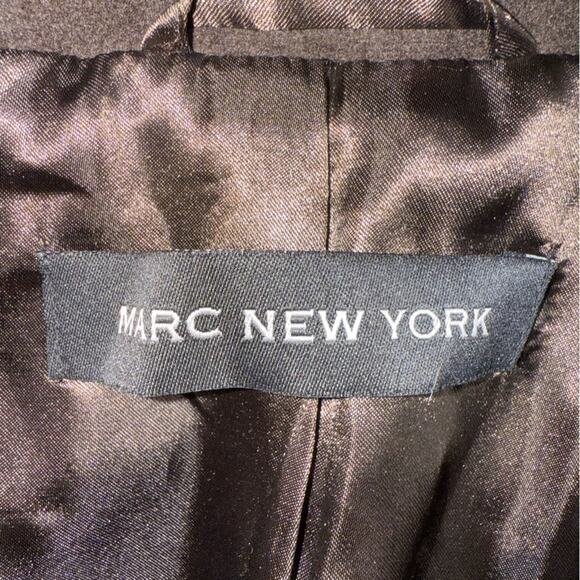 Marc New York Women's Dark Brown Cashmere Blend Mid-Length Winter Coat Size 8 - Picture 7 of 12